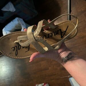 Gold sandals